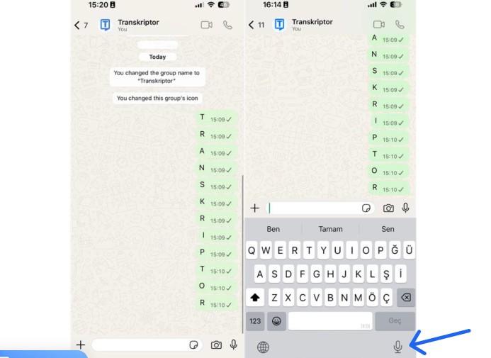 تایپ صوتی در واتسآپ