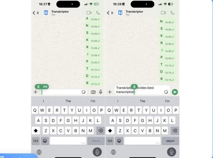 تایپ صوتی در واتسآپ