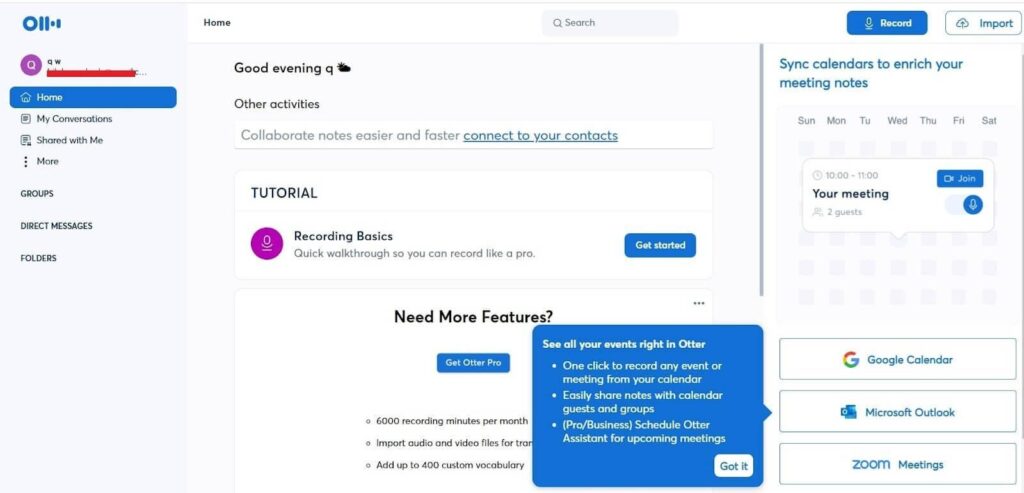 هوش مصنوعی تایپ صوتی Otter.ai