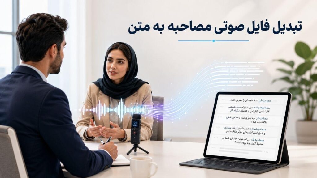 تبدیل فایل صوتی مصاحبه به متن