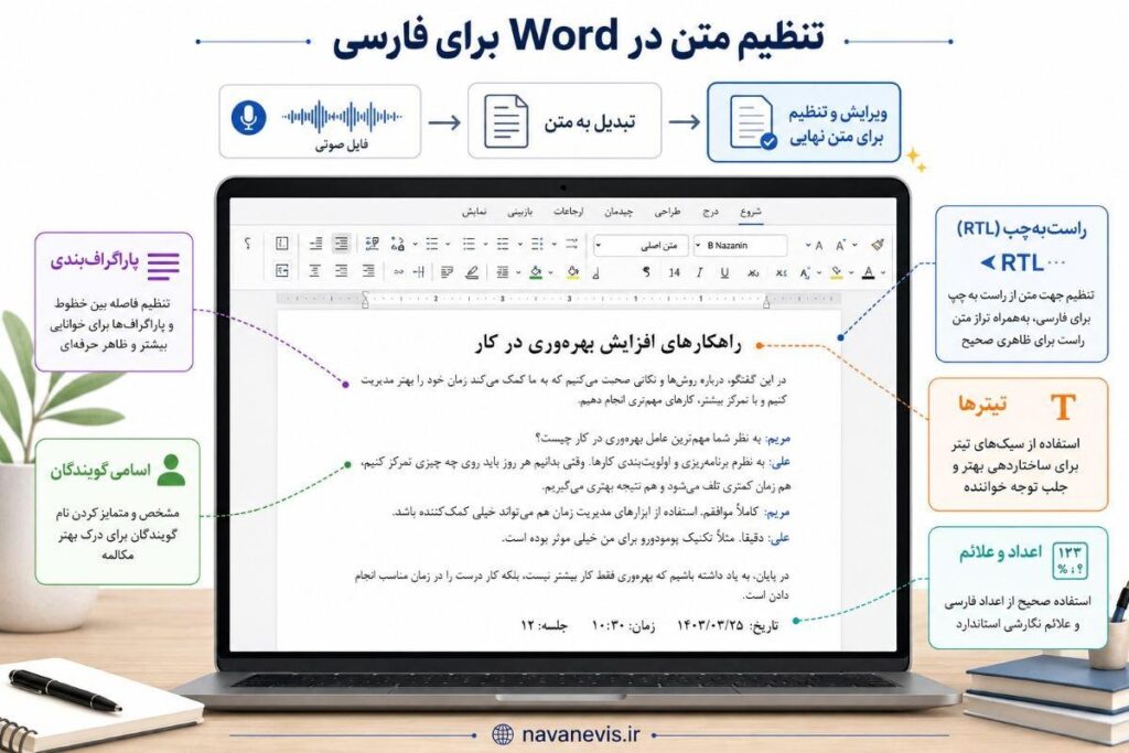 تبدیل فایل صوتی به ورد