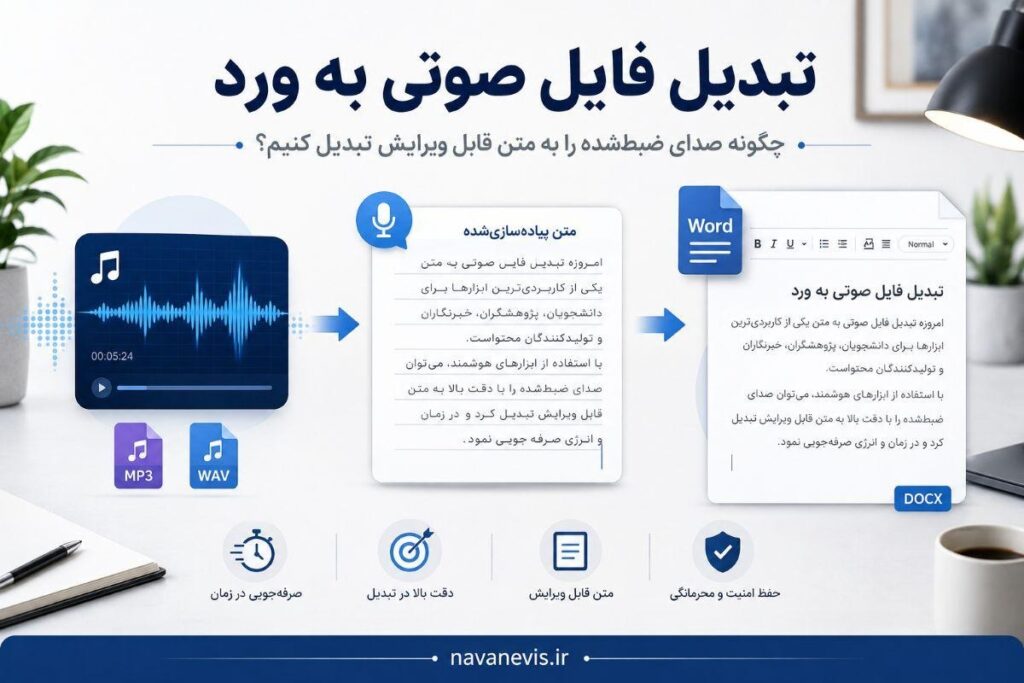 تبدیل فایل صوتی به ورد