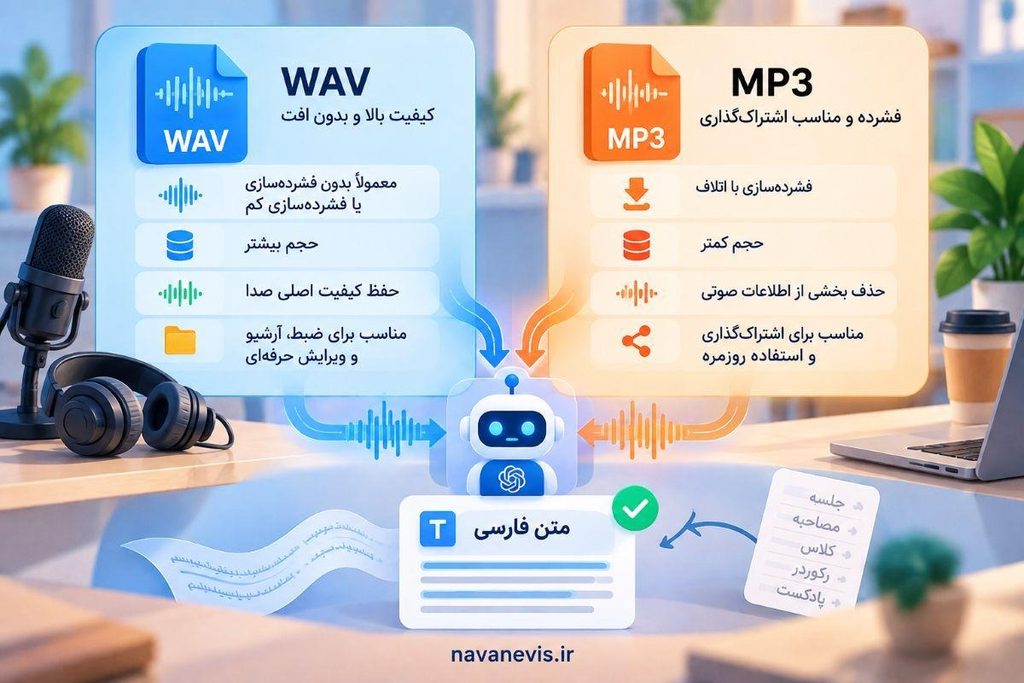 تبدیل فایل WAV به متن فارسی